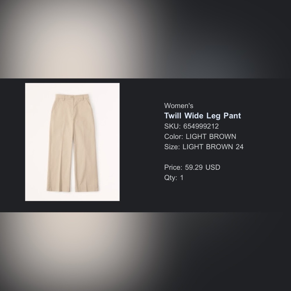 Abercrombie & Fitch Cream Wide Leg Pants | Like New | Size 24 00 | Khaki Pants